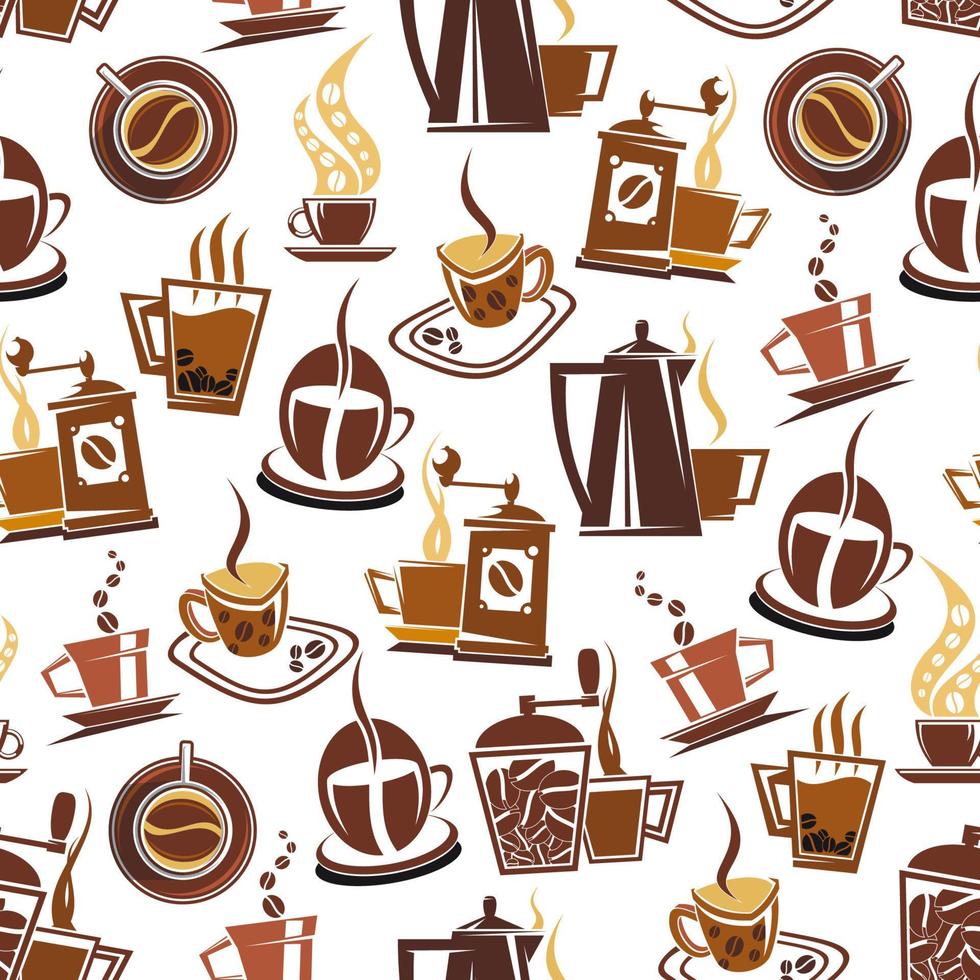 vektor sömlös mönster av kaffe