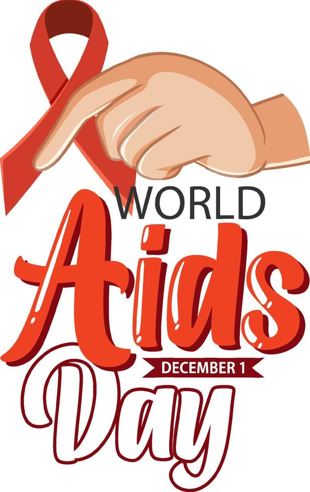 Plakatdesign zum Welt-Aids-Tag vektor