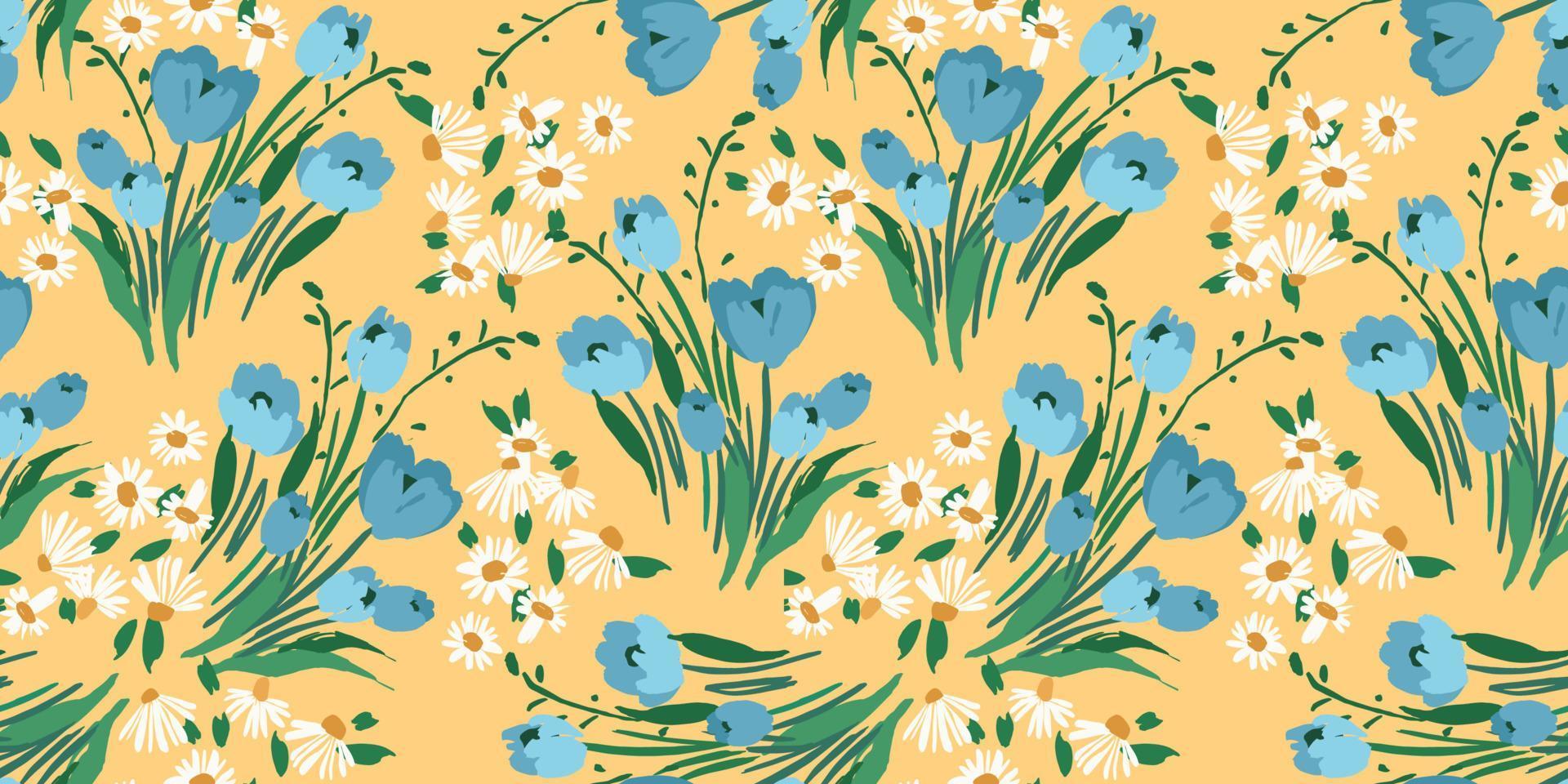 sömlös blommönster. vektordesign för papper, omslag, tyg, inredning och annan användning vektor