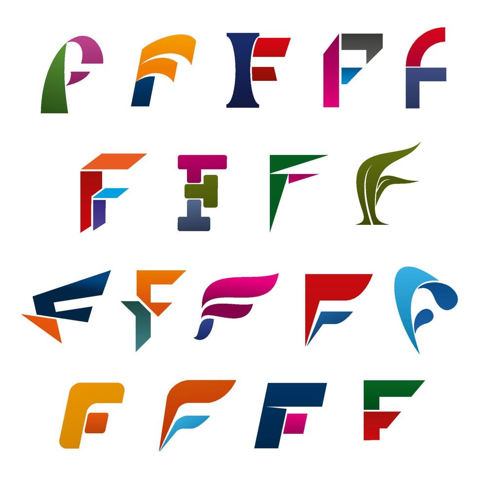 alphabet buchstabe f moderne schriftart für branding-design vektor