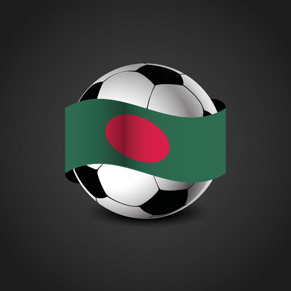 bangladesh flagga slå in fotboll vektor