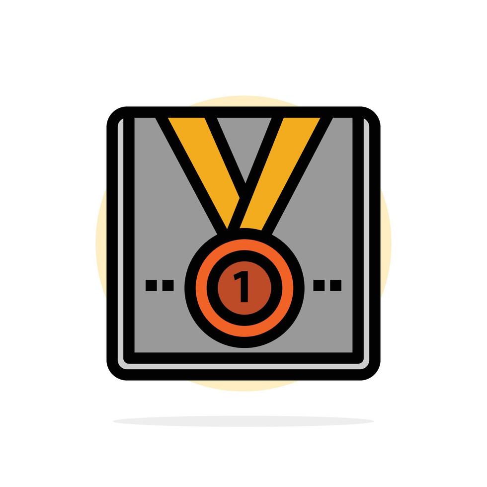 tilldela medalj stjärna vinnare trofén abstrakt cirkel bakgrund platt Färg ikon vektor