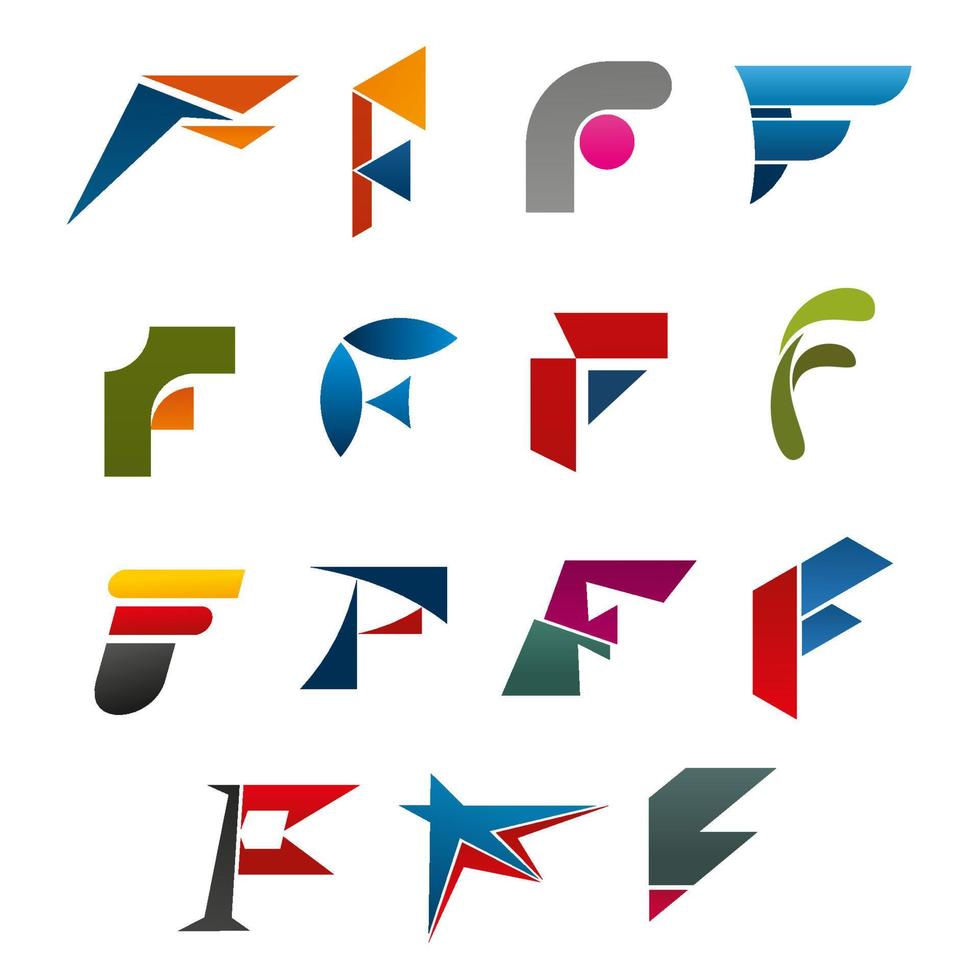 företag företags- identitet symbol av brev f vektor