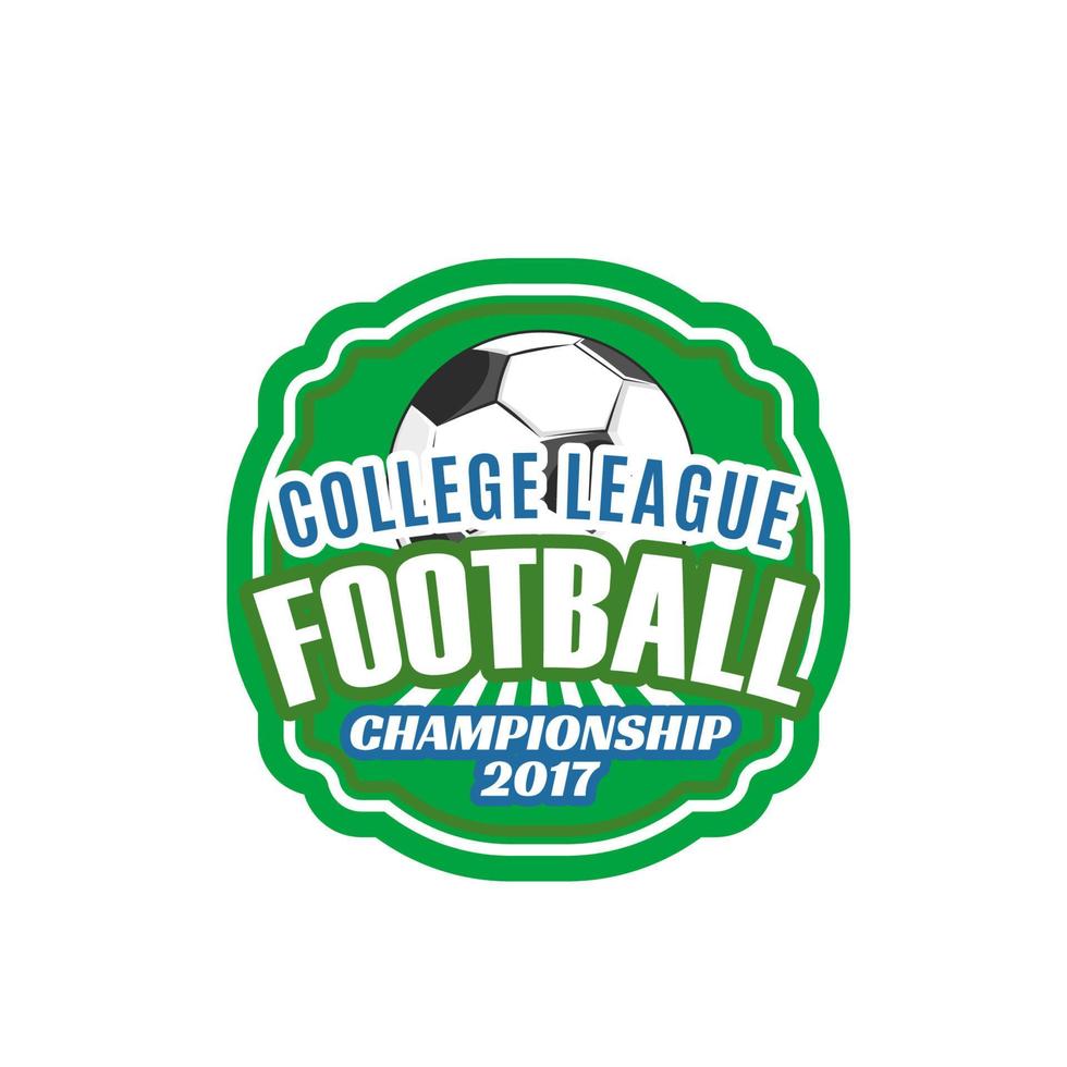 Fußball-Fußball-College-Liga-Vektor-Abzeichen-Symbol vektor