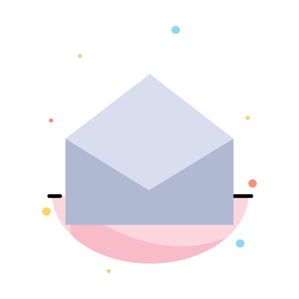e-post post meddelande öppen abstrakt platt Färg ikon mall vektor