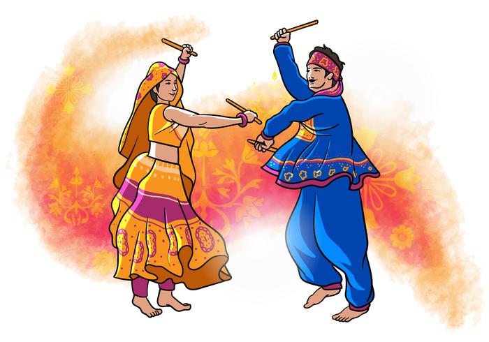 Garba dansare vektor