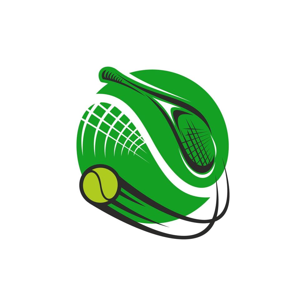 tennis sport spel grön ikon vektor