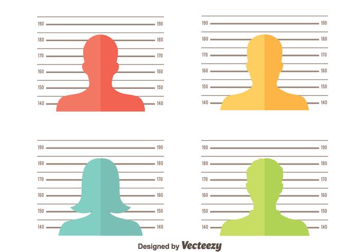 Mugshot Bakgrunds Vector Set