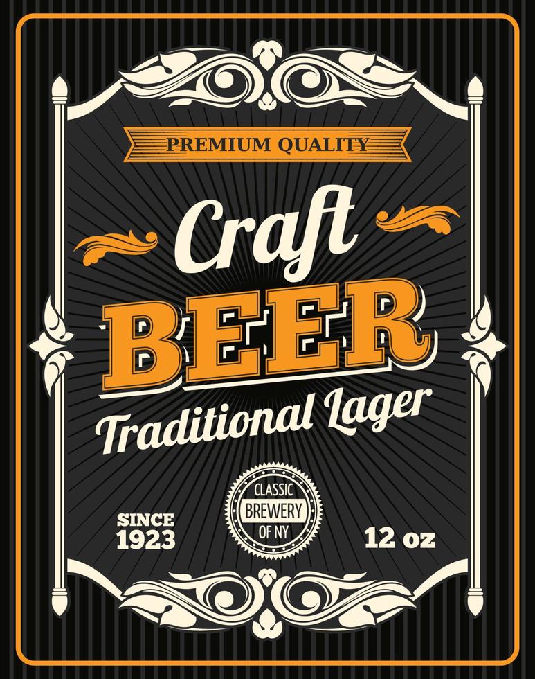Vektor Craft Beer Poster in Premium-Qualität