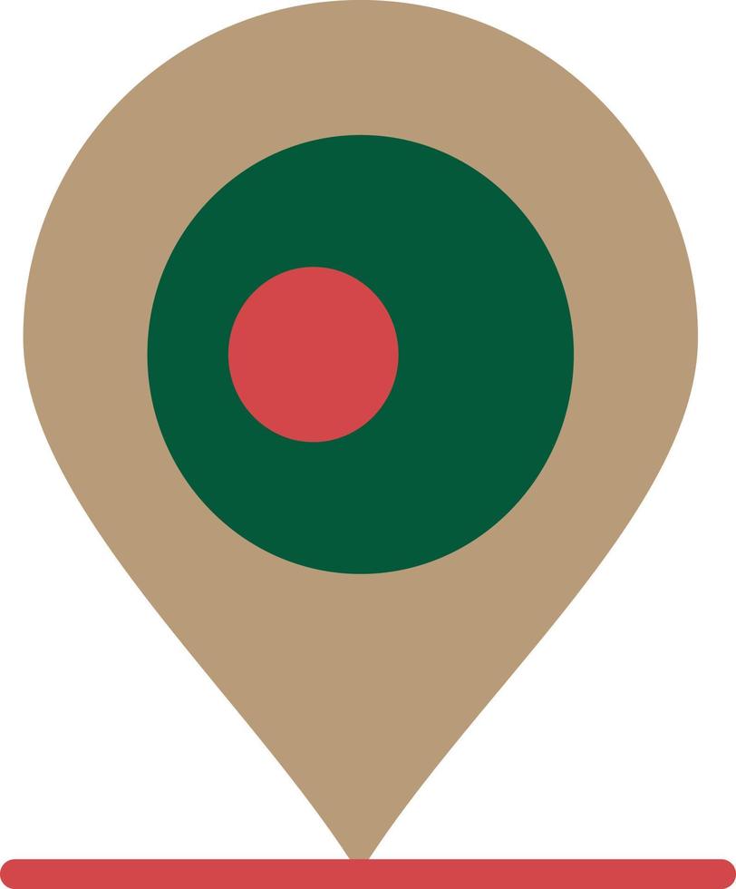 plats Karta bangladesh platt Färg ikon vektor ikon baner mall