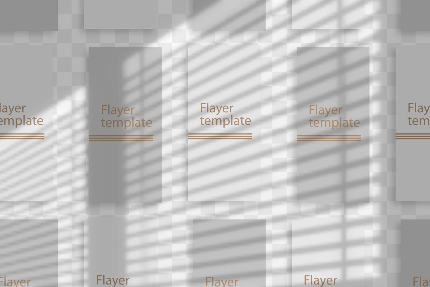Briefpapier-Business-Branding-Mockup im Realismus-Stil mit transparenter Schatten-Lichteffekt-Überlagerung. Maschengitter. Präsentation Ihrer Designkarte, Poster, Geschichten vektor