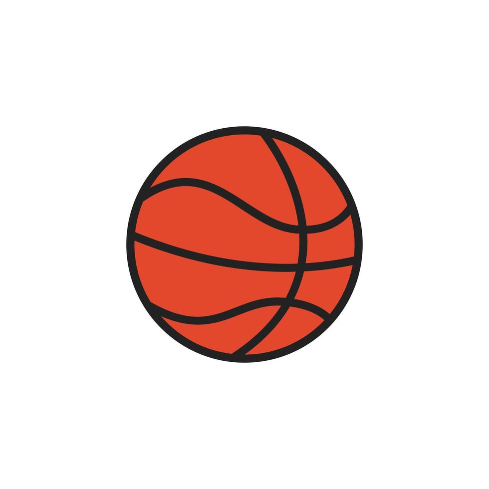 färgrik basketboll korg boll ikon vektor logotyp symbol mall