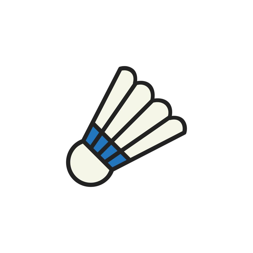 färgrik badminton fjäderboll ikon logotyp design vektor
