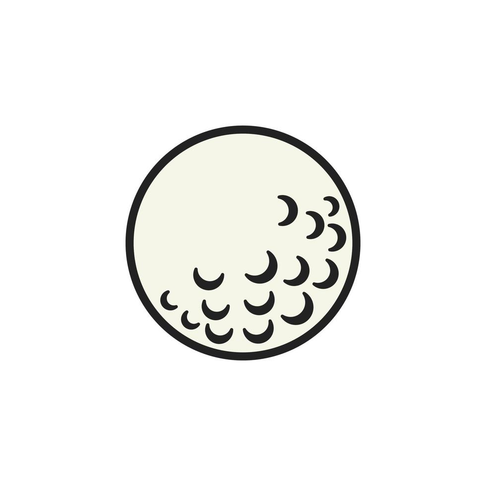 farbenfrohes Golfball-Icon-Design vektor