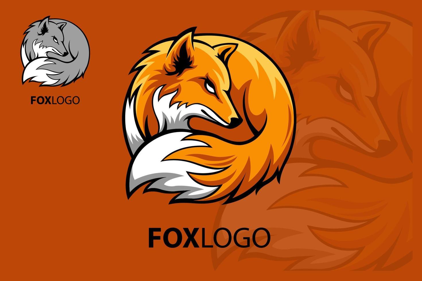 Fuchs-Logo-Zeichentrickfigur. professionelle Fuchs-Logo-Vorlage. Vektor-Logo-Illustration. vektor