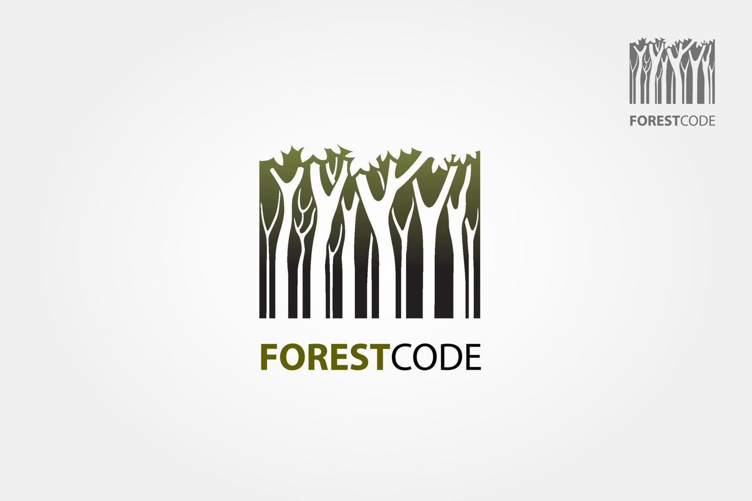skog koda vektor logotyp mall. skog logotyp symbol stiliserade som streckkod. streckkod skog logotyp är en designad för några typer av företag. den är tillverkad förbi professionell former fastän utseende mycket enkel.