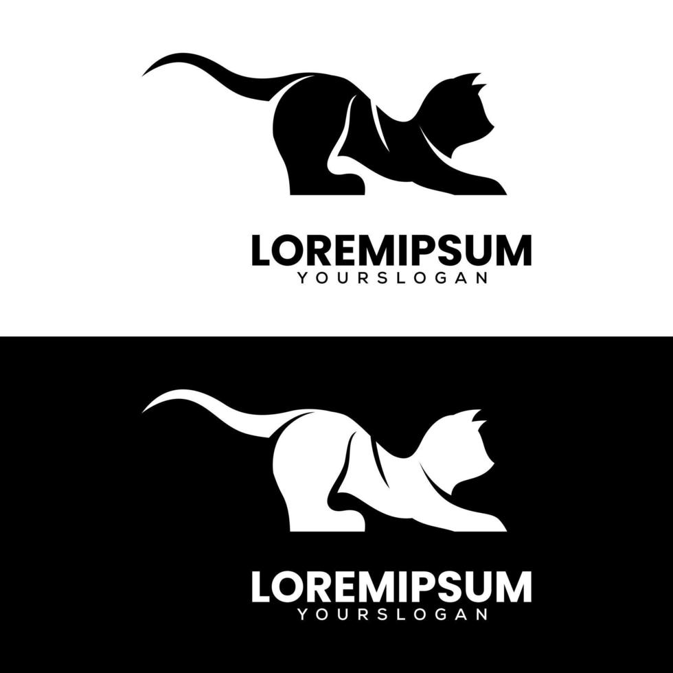 katt logotyp formgivningsmall vektor