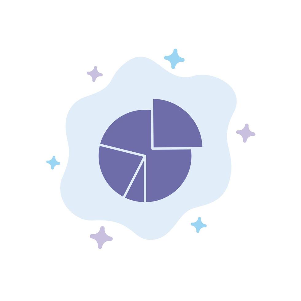 Diagramm Geschäftsdiagramm Finanzdiagramm Tortenstatistik blaues Symbol auf abstraktem Wolkenhintergrund vektor