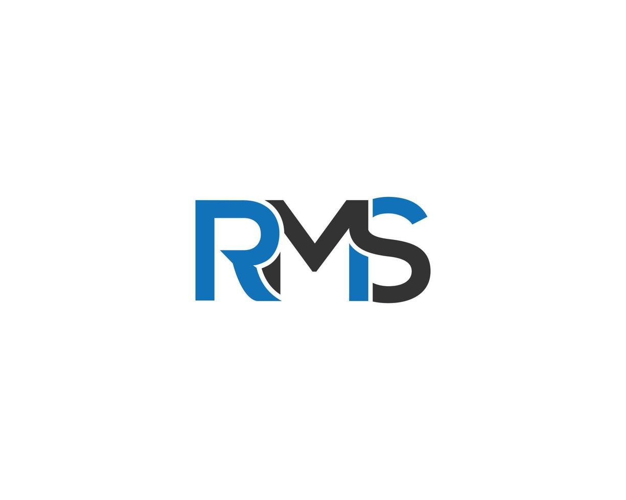 rms brief logo design trendige moderne kreative typografie vektorvorlage. vektor
