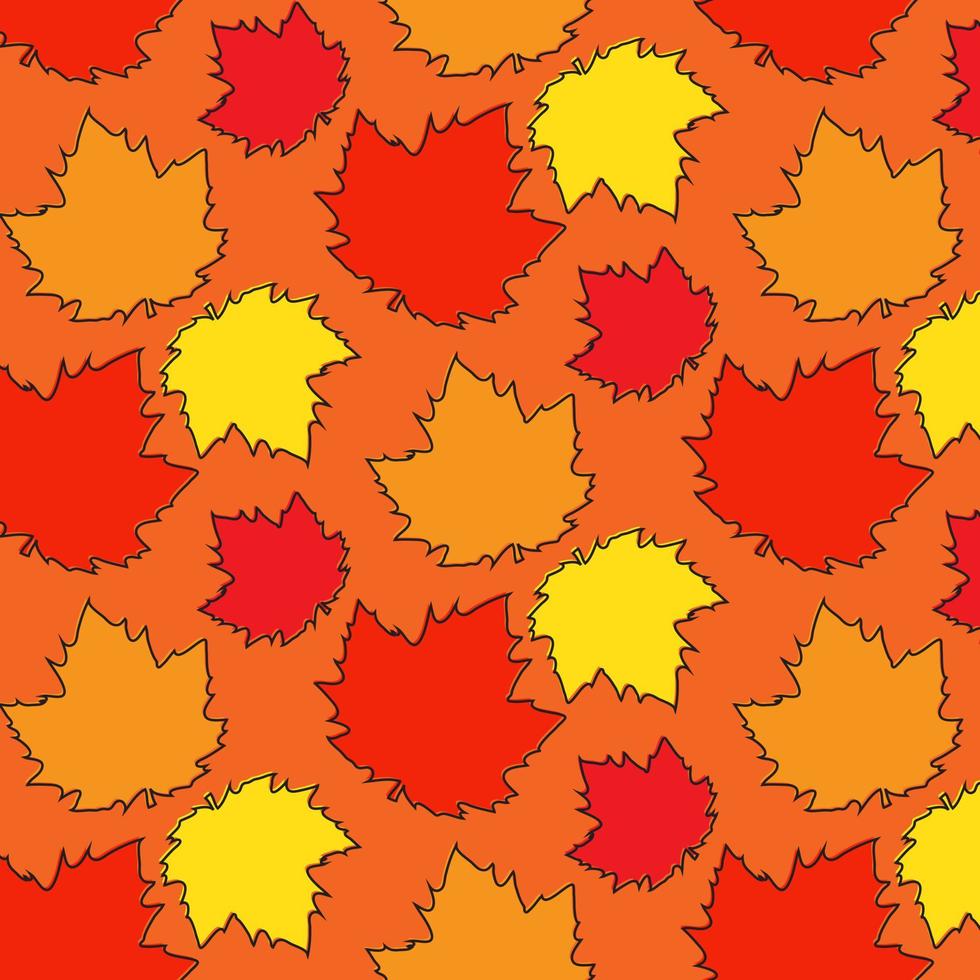 sömlös mönster med höst lönn löv. höst design samling, bakgrunder, omslag papper design. vektor illustration