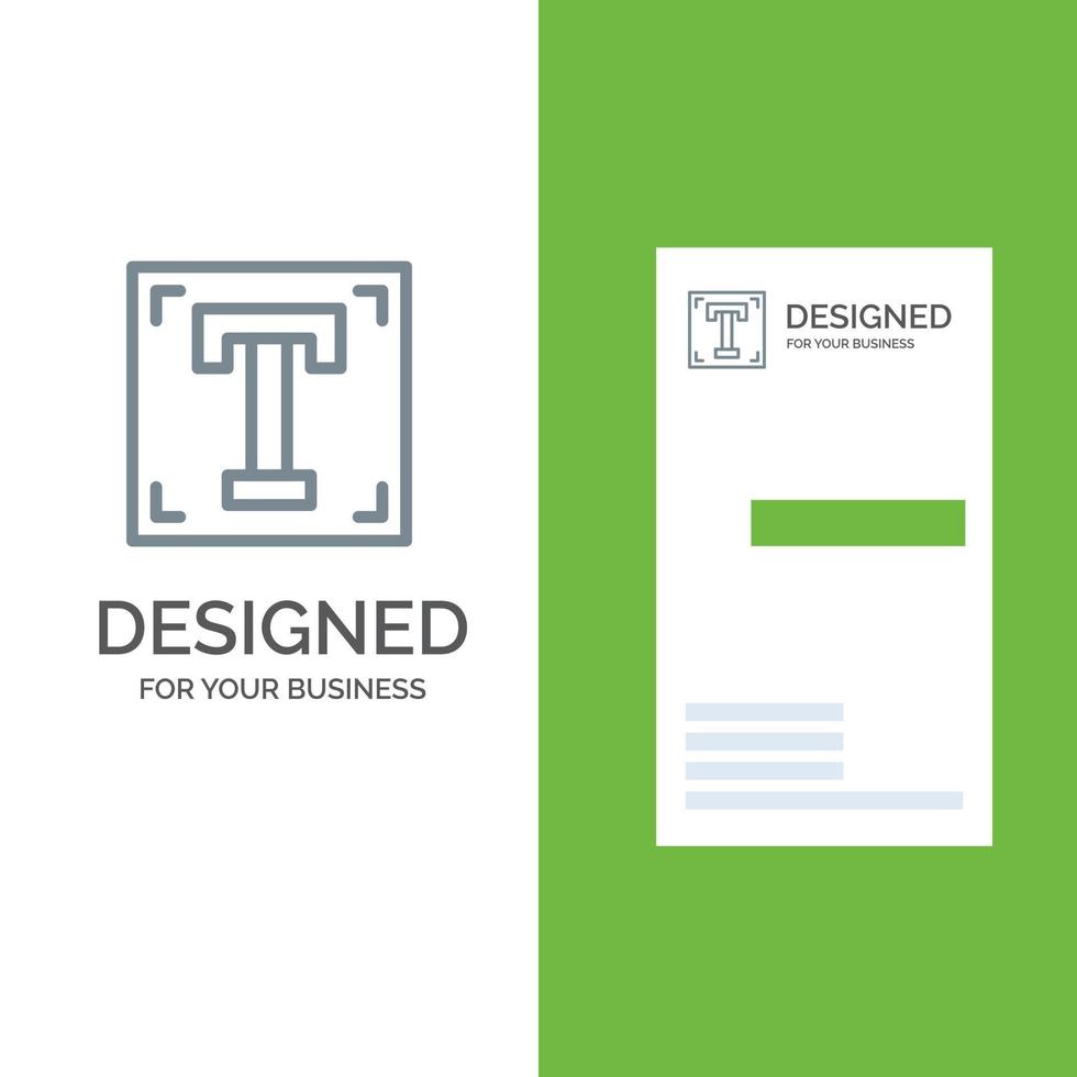 designer font väg program text grå logotyp design och företag kort mall vektor