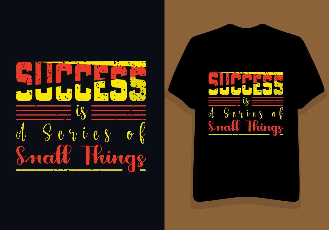 inspiration Citat t-shirt design, Framgång är en serier av små saker kreativ motivering kläder utskrift vektor