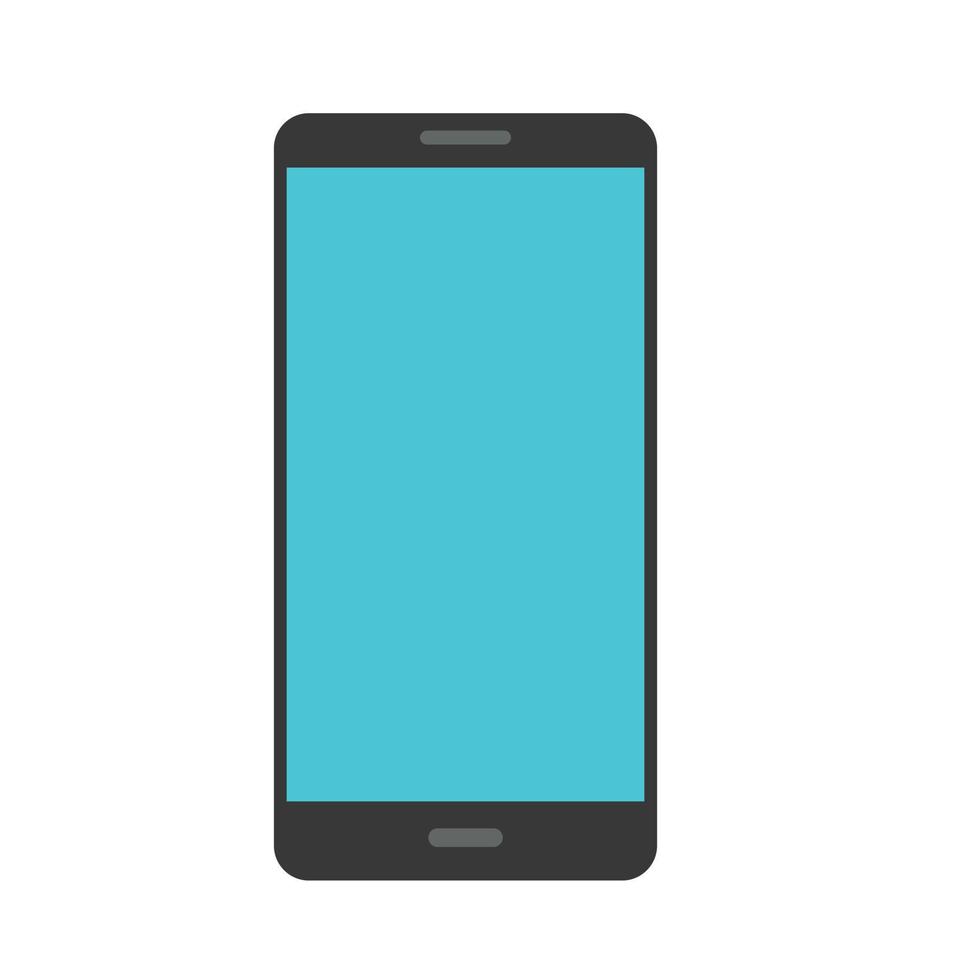 smartphone tecken symbol telefon enkel klämma konst vektor illustration på vit bakgrund. svart och vit Färg cell telefon ikon.