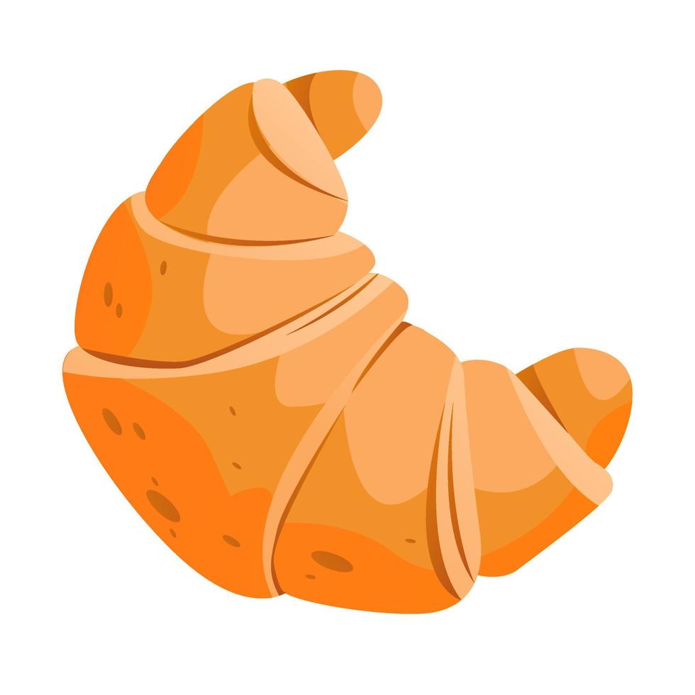 croissant isolerat vektor illustration på vit bakgrund