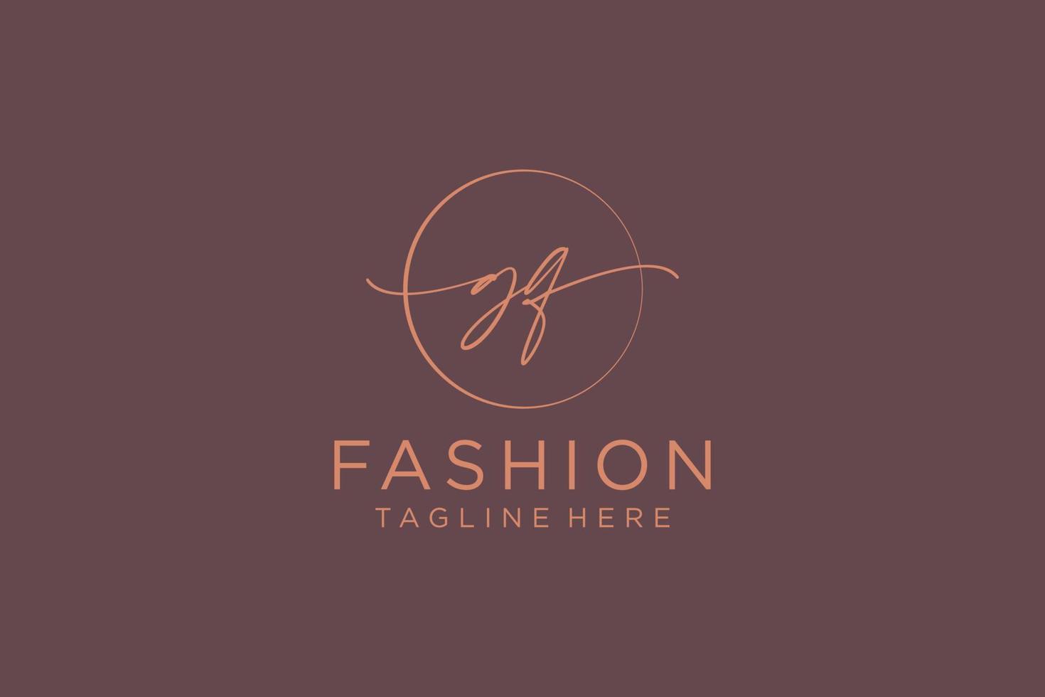 första gq feminin logotyp skönhet monogram och elegant logotyp design, handstil logotyp av första signatur, bröllop, mode, blommig och botanisk med kreativ mall. vektor