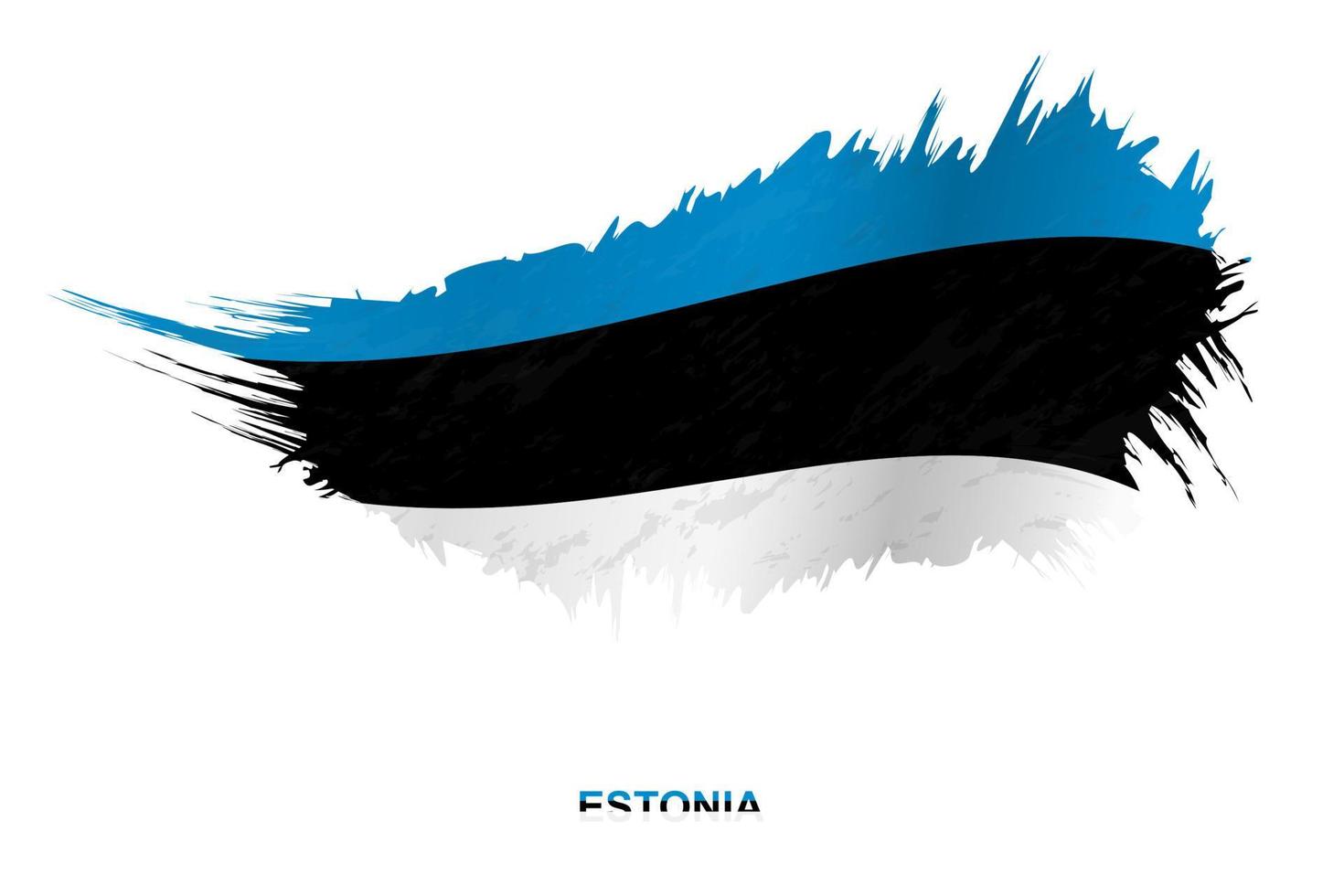 Flagge von Estland im Grunge-Stil mit Welleneffekt. vektor