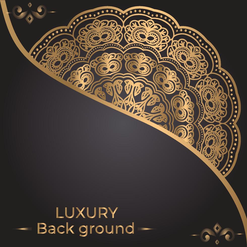 Design-Vorlage für Luxus-Ziermandala-Hintergrund vektor