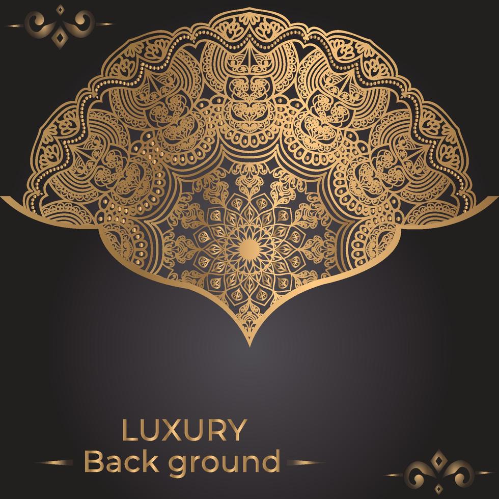 Design-Vorlage für Luxus-Ziermandala-Hintergrund vektor