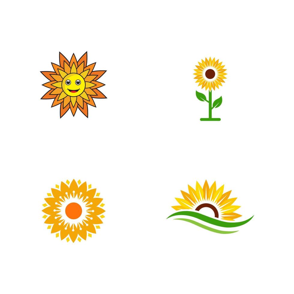 Sonnenblumen-Vektor-Icon-Design vektor