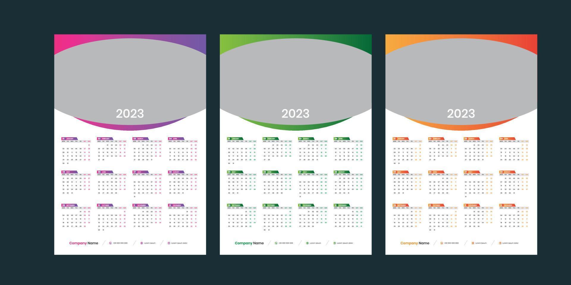 Wandkalender 2023 vektor