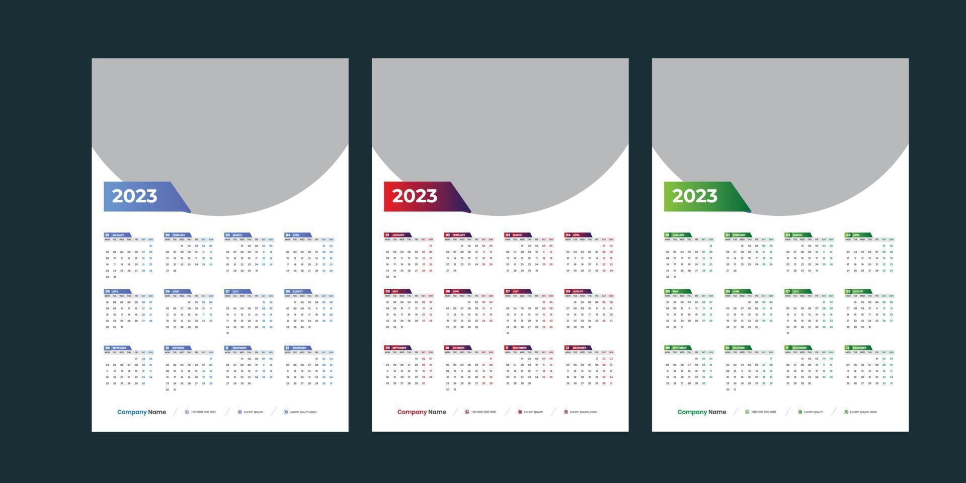 Wandkalender 2023 vektor