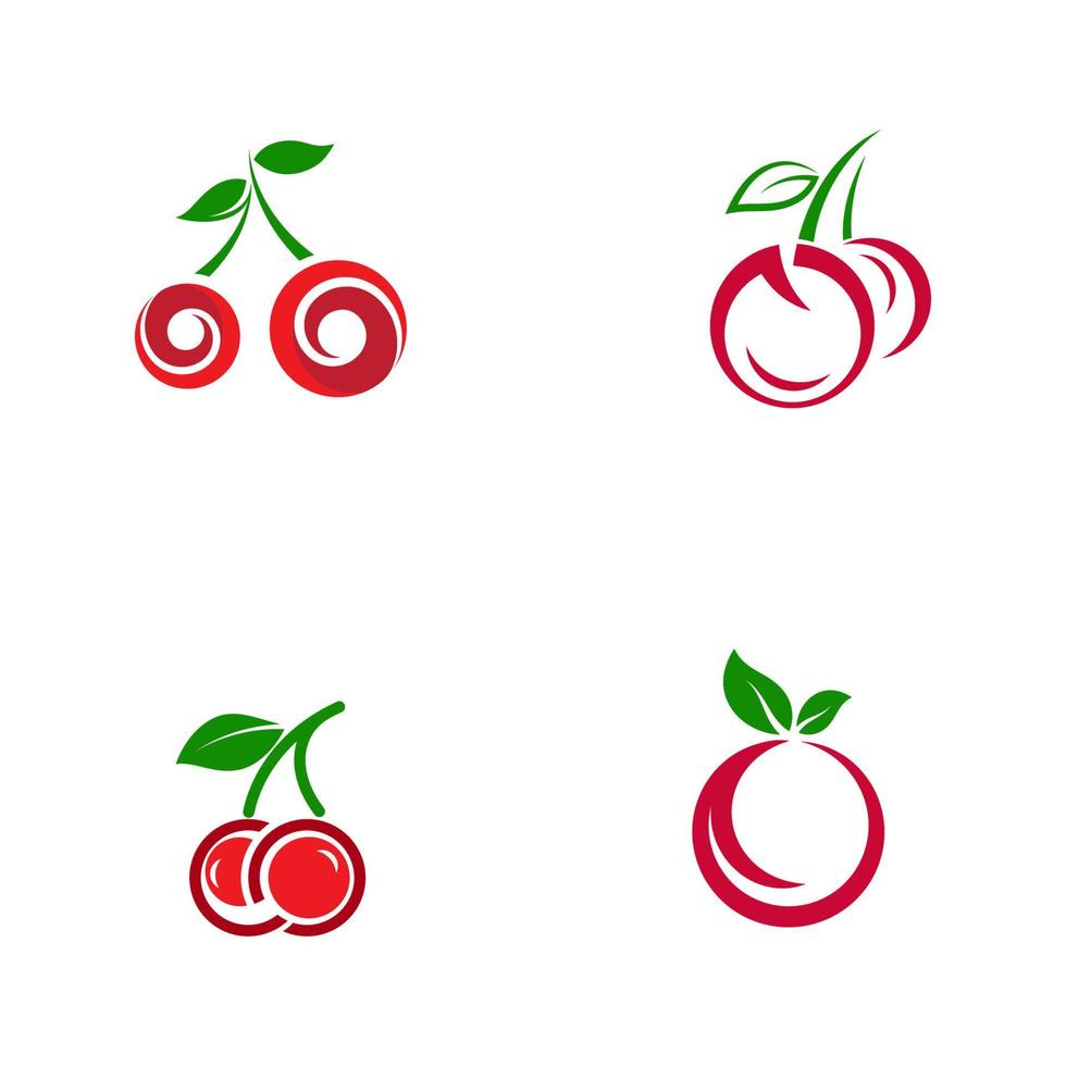 körsbär ikon vektor illustration