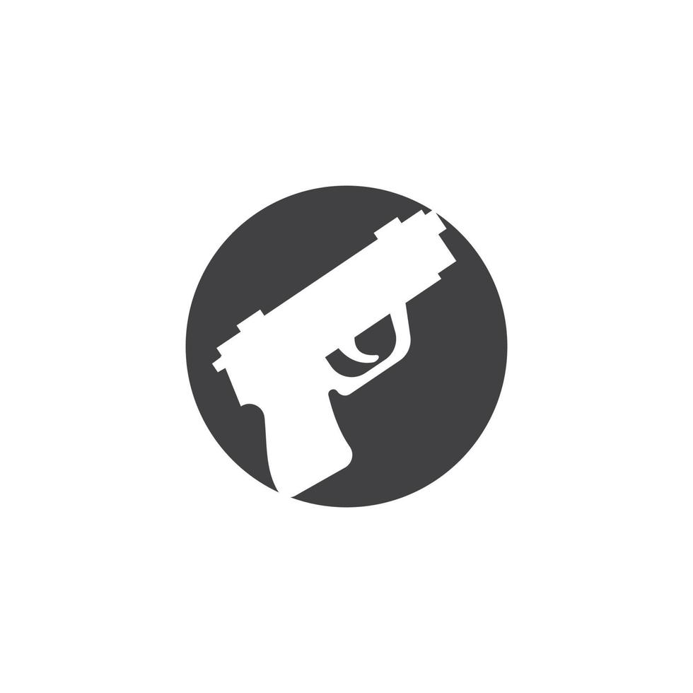 pistol illustration mall vektor ikon