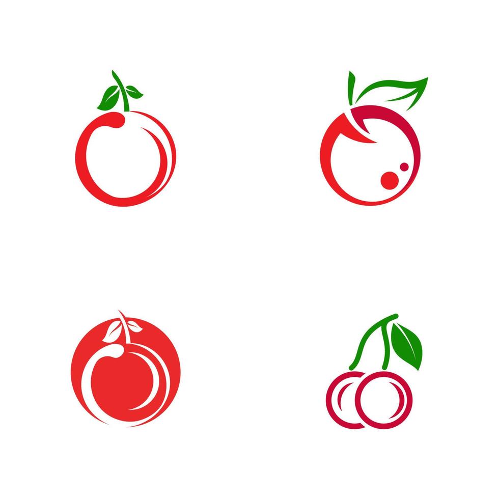 körsbär ikon vektor illustration