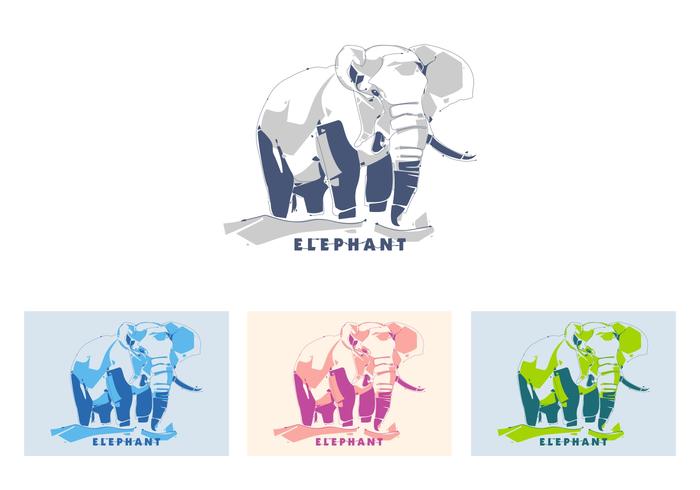 Elefant i popart porträtt vektor