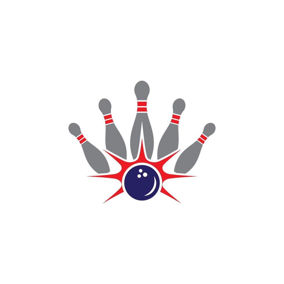 Bowling-Icon-Vorlagenvektor vektor