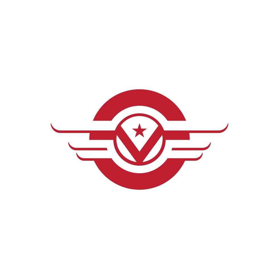 Flügelfalken-Logo-Vorlagenvektor vektor