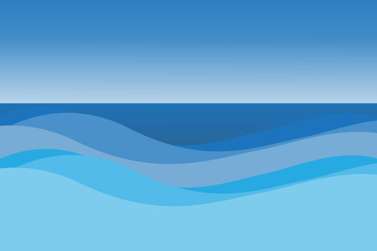 hav eller strand abstrakt bakgrund i blå lutning Färg vektor