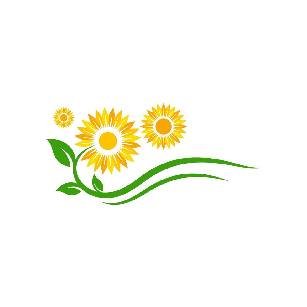 Sonnenblumen-Vektor-Icon-Design vektor