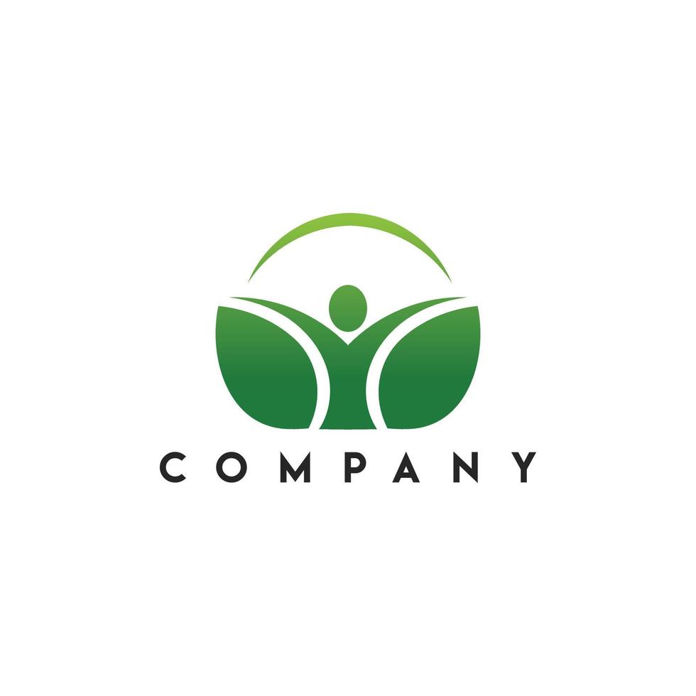 friska morgon- logotyp, plantage trädgård grön logotyp vektor