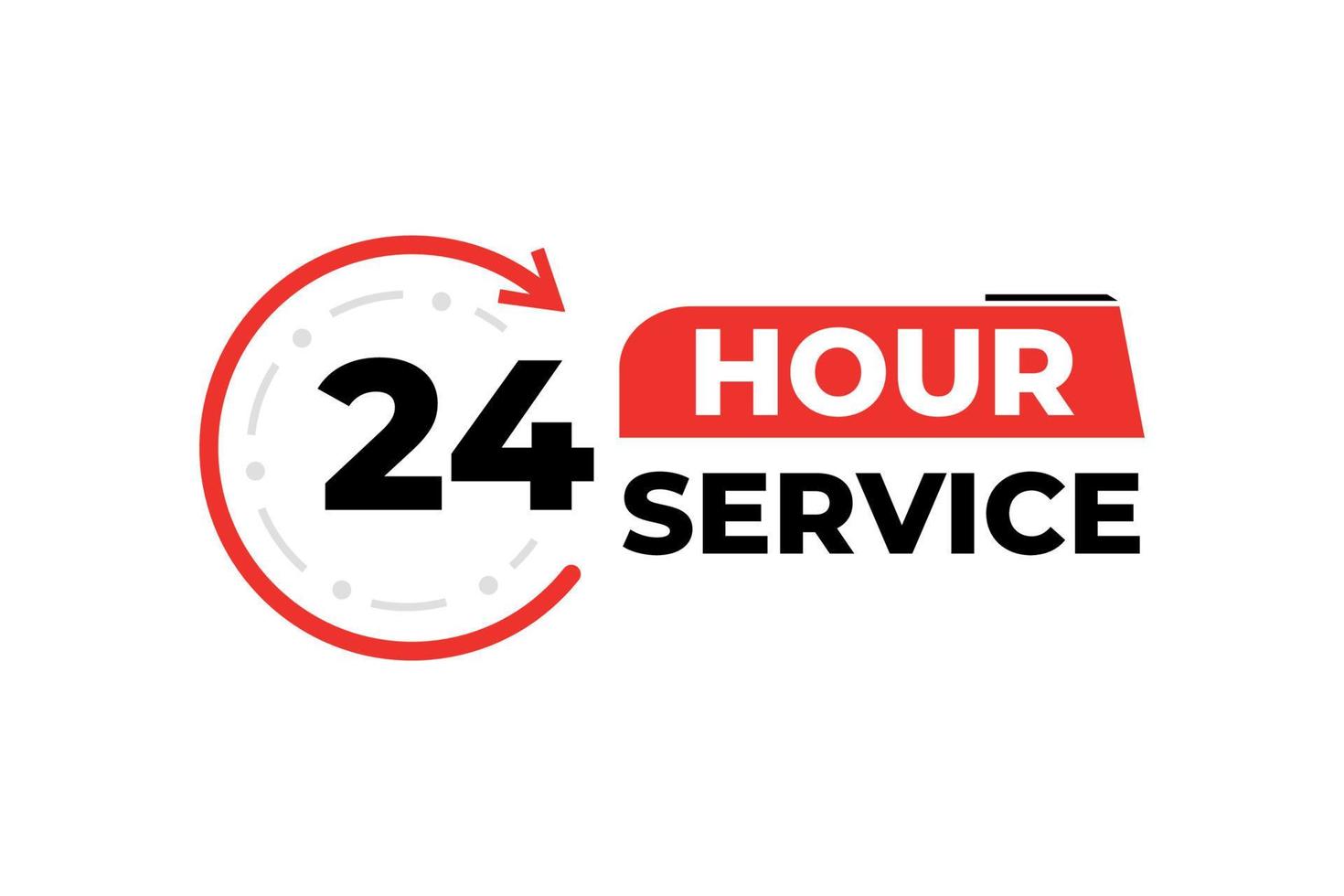 24-Stunden-Service-Vektorelement vektor