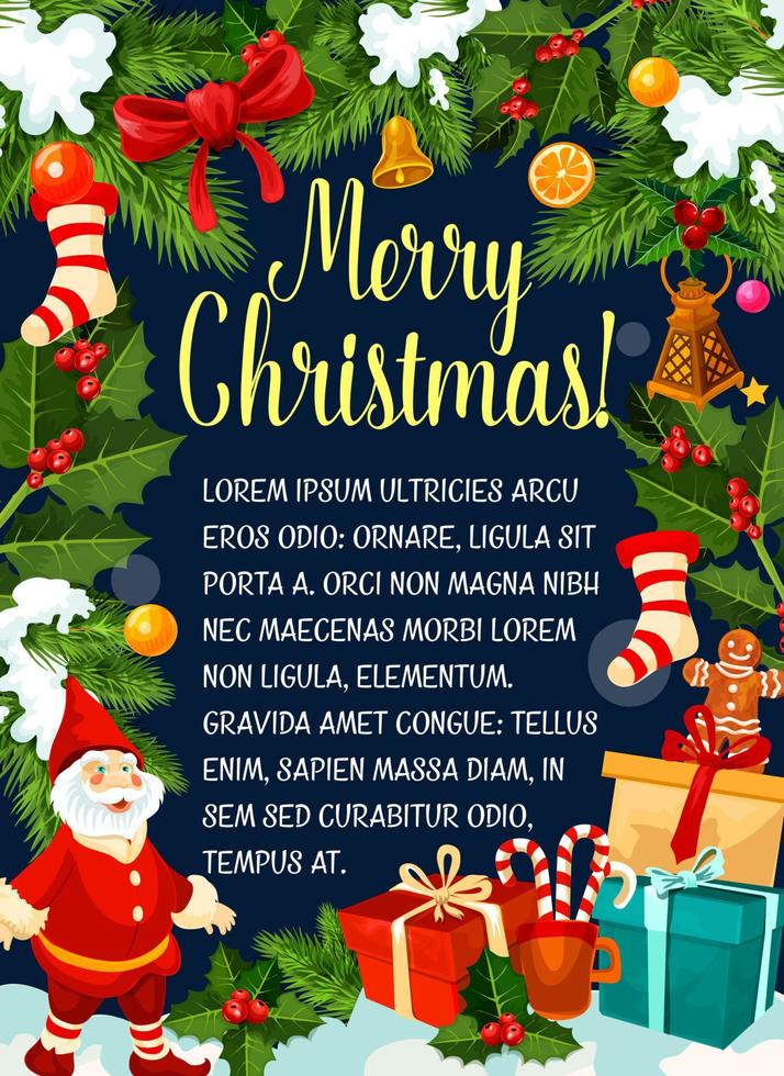 jul dekorationer gåvor vektor hälsning kort