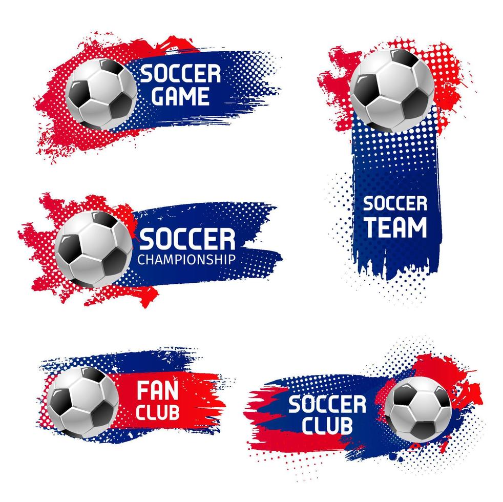 Vektor-Fußball-Fußball-Sportspiel-Embleme vektor