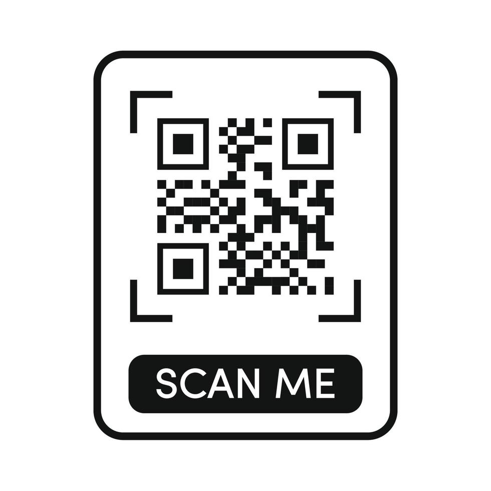 qr koda ram vektor linje ram