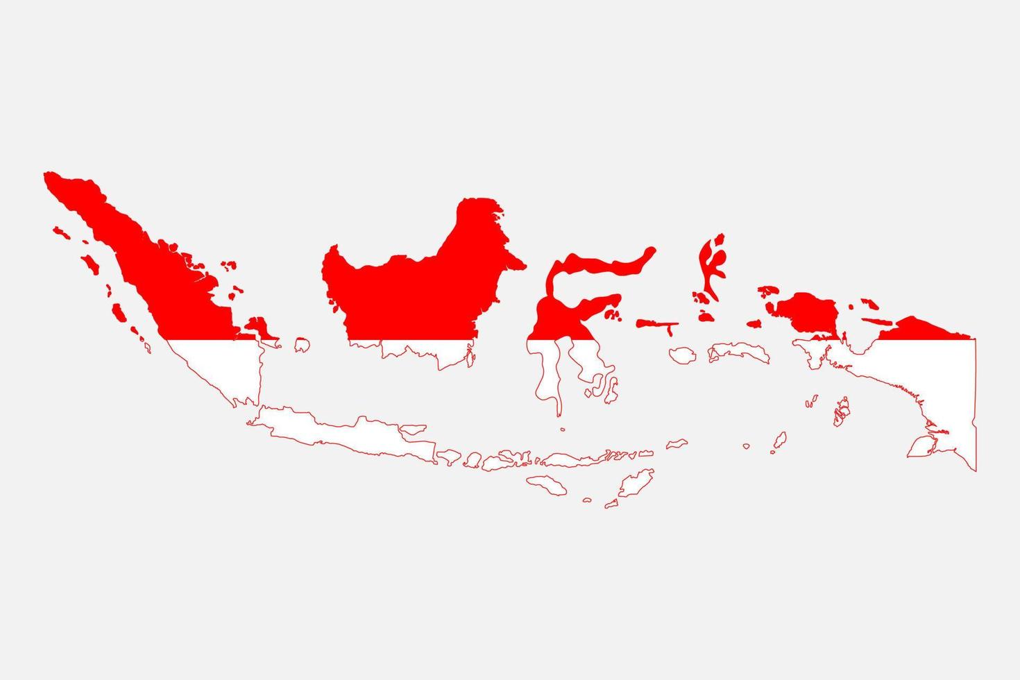 vektor illustration av den svarta kartan över Indonesien på vit bakgrund