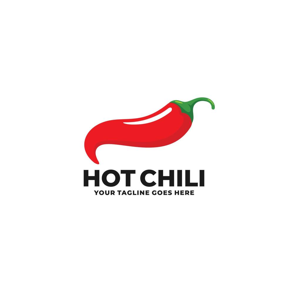 Hot-Chili-Logo-Vektor. roter Chili-Logo-Vektor vektor